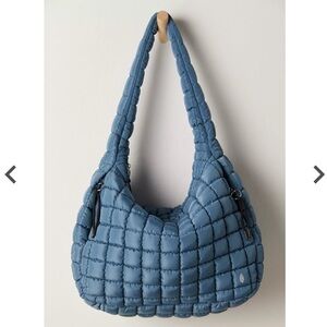 FP Movement by Free People Blue Quilted Hobo Bag